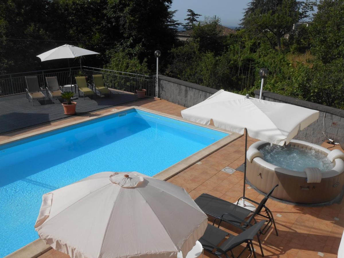 Al Villino Sunshine In Villa Con Piscina Ed Idromassaggio Sant'Alfio Ngoại thất bức ảnh